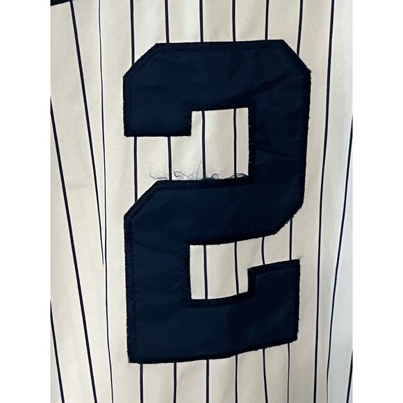 Mitchell’s & Ness New York Yankees Derek Jeter Stripped Jersey SZ 54 PLS Read - Picture 9 of 16